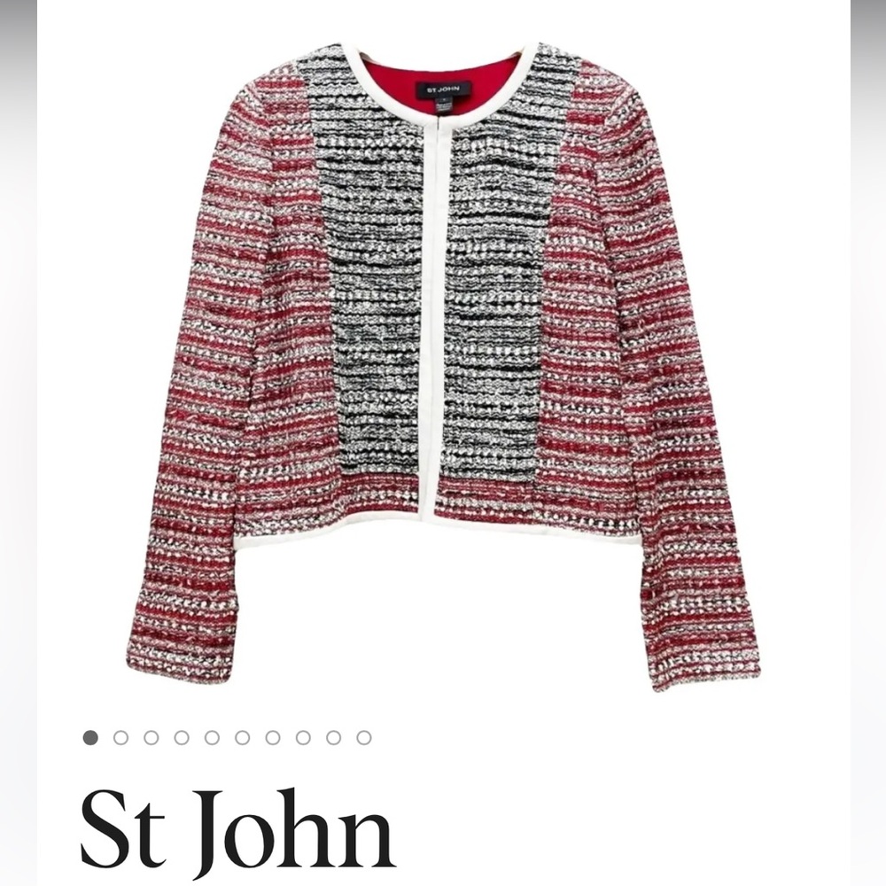 St John knit tweed blazer